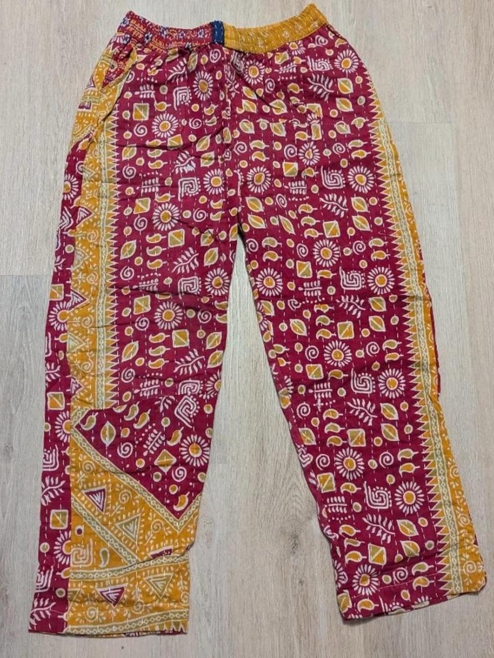Upcycled kantha pants
